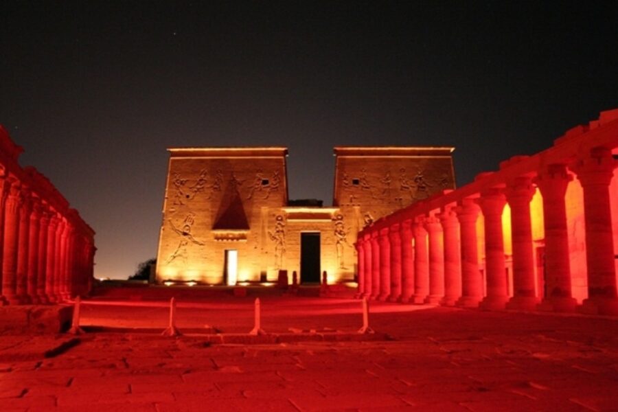 Ton- und Lichtshow im Philae-Tempel